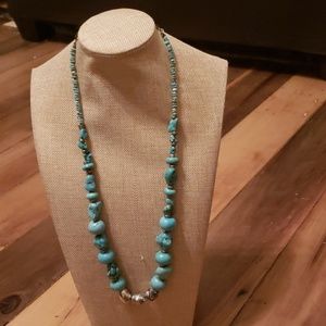 CHICO'S  turquoise stone necklace